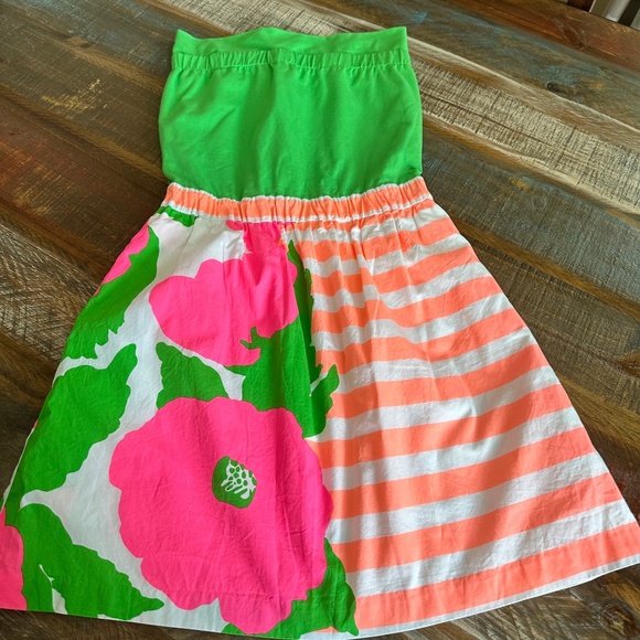 🌴🌺🌴Lilly Pulitzer Strapless Dress Fleur Neon Sunrise - NWOT!! 🌺🌴🌺 - Picture 2 of 16